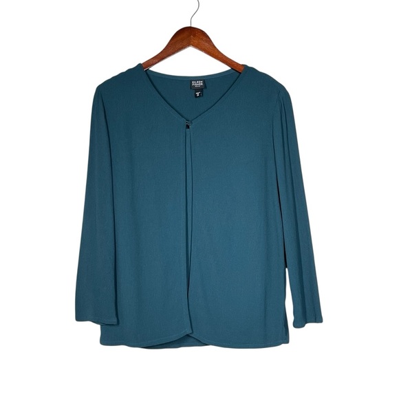 EILEEN FISHER Teal Green Two Piece Cami Cardigan Set Women's Size PS - Picture 2 of 16